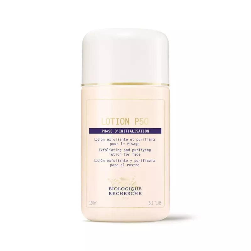 Flacone di Lotion P50 Biologique Recherche, tonico esfoliante per pelle grassa e mista